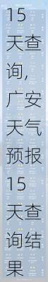 广安天气预报15天查询,广安天气预报15天查询结果