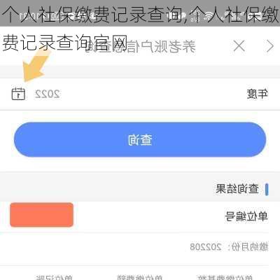 个人社保缴费记录查询,个人社保缴费记录查询官网