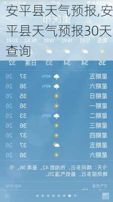 安平县天气预报,安平县天气预报30天查询